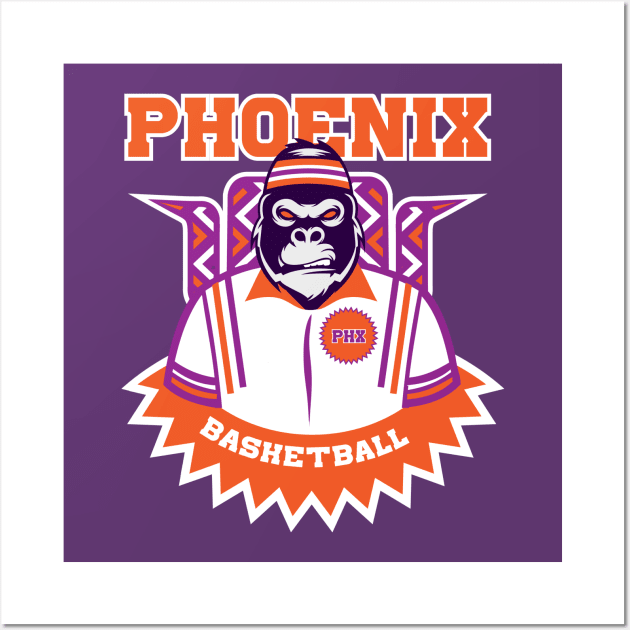 Phoenix Suns Gorilla t-shirt. Great for any Sports fan. Wall Art by goderslim